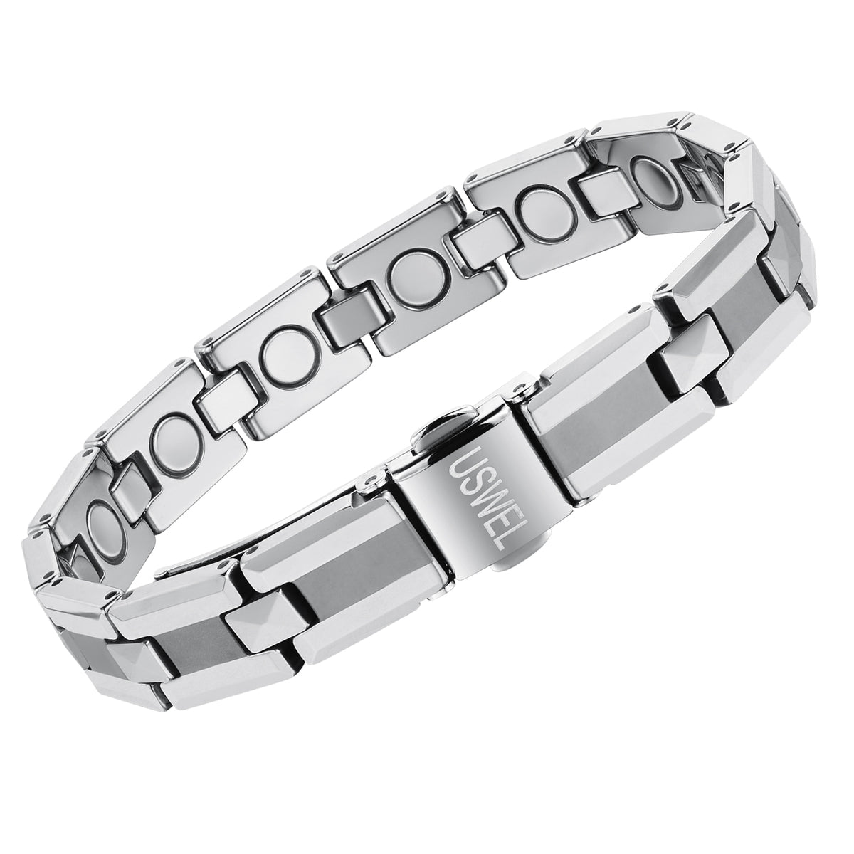 Tungsten Carbide Bracelet for Arthritis and Carpal Tunnel, Black Heavy Anti Scratch Bracelet Gift for Men and for Father and For Husband