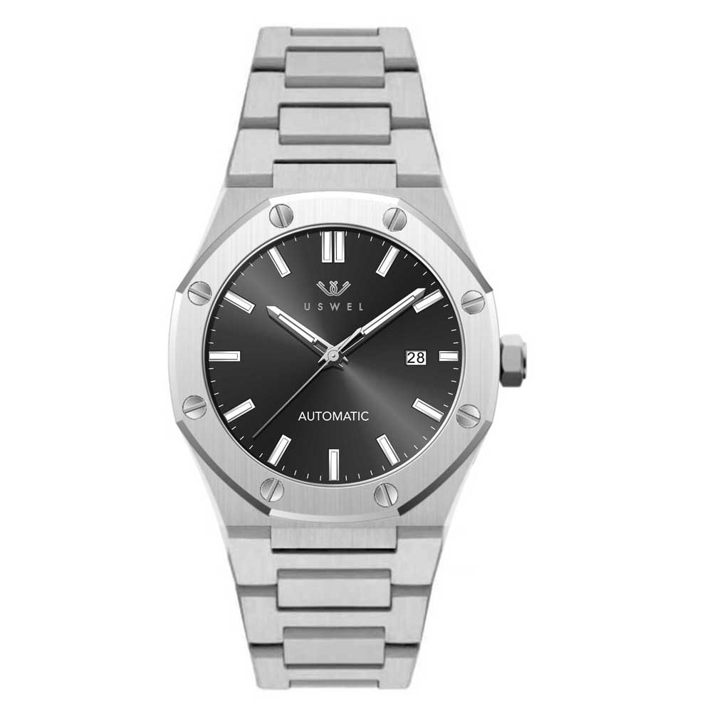 USWEL Automatic Watch, Original Design with 2 Years Warranty, Seiko Movement and 100m Water Resistant - 42MM - Model U002H