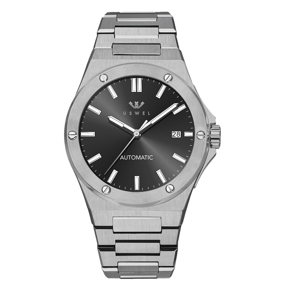 USWEL Automatic Trendy Watch for Men, Seiko Movement and 100M Water Proof - 42MM - Model U027