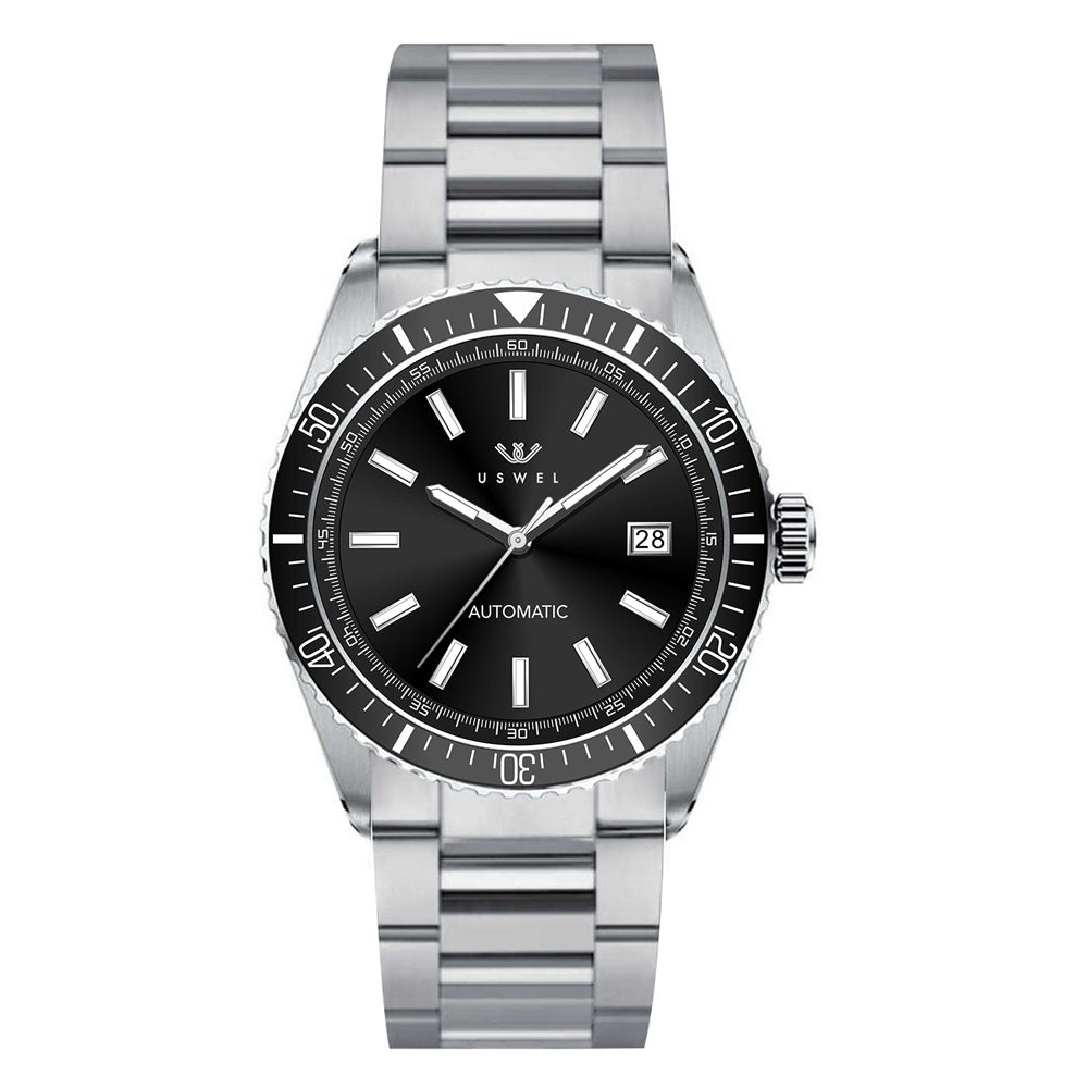 USWEL Automatic Dive Watch for Men, Seiko Movement and Ceramic Rotating Bezel - 41MM - Model U008