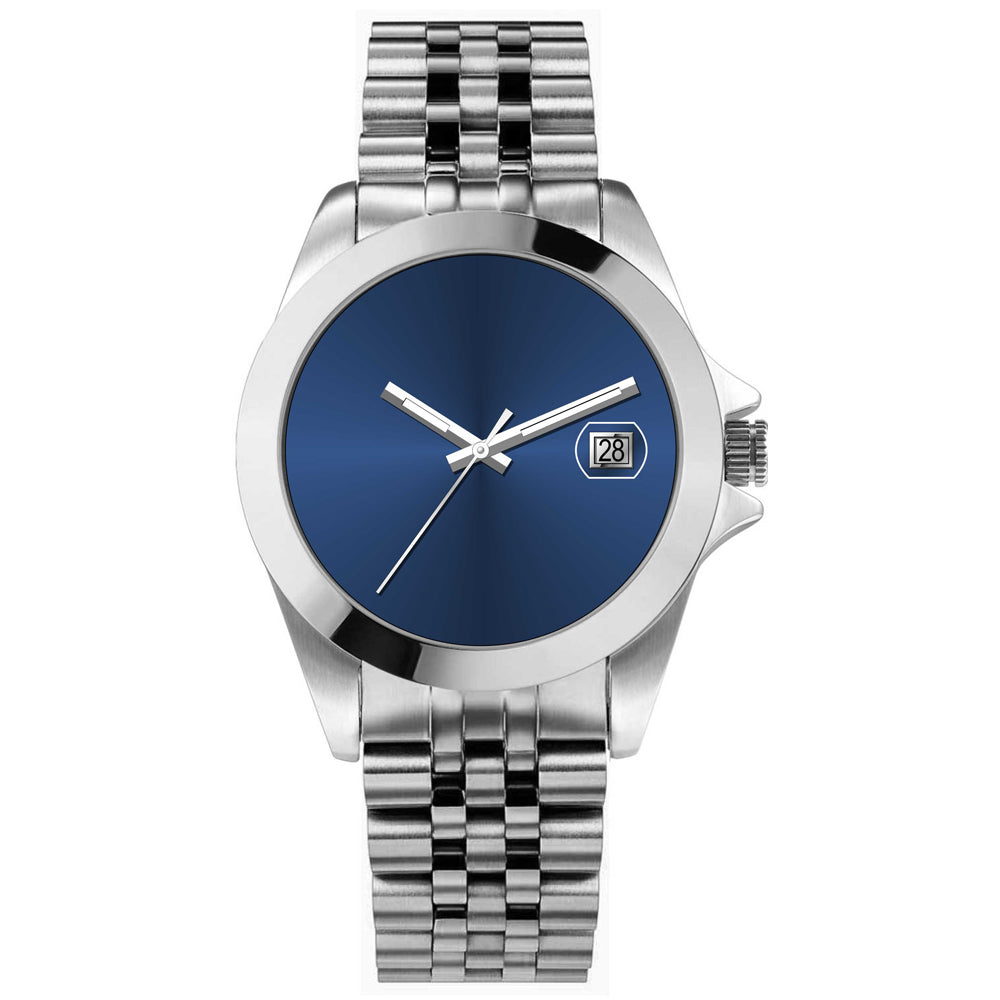 USWEL Personalized Watch, 39mm Siliver Blue