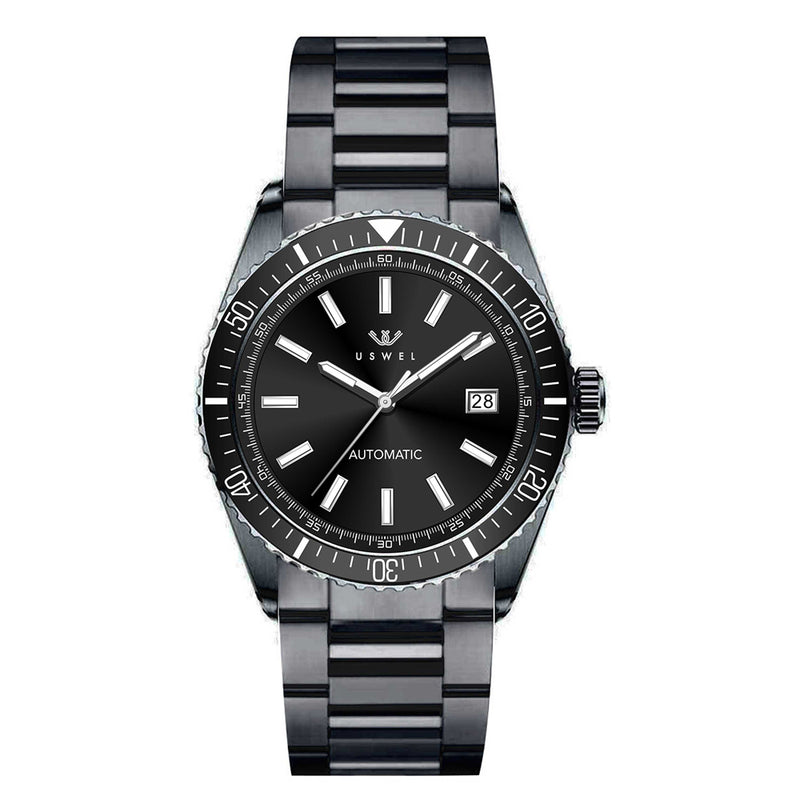USWEL Automatic Dive Watch for Men, Seiko Movement and Ceramic Rotating Bezel - 41MM - Model U008