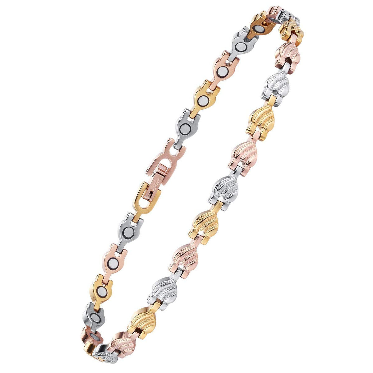 USWEL Magnetic Anklet Bracelets for Women, Anti Swelling Obsidian Anklet,Magnetic Lymph Detox Bracelet for Women
