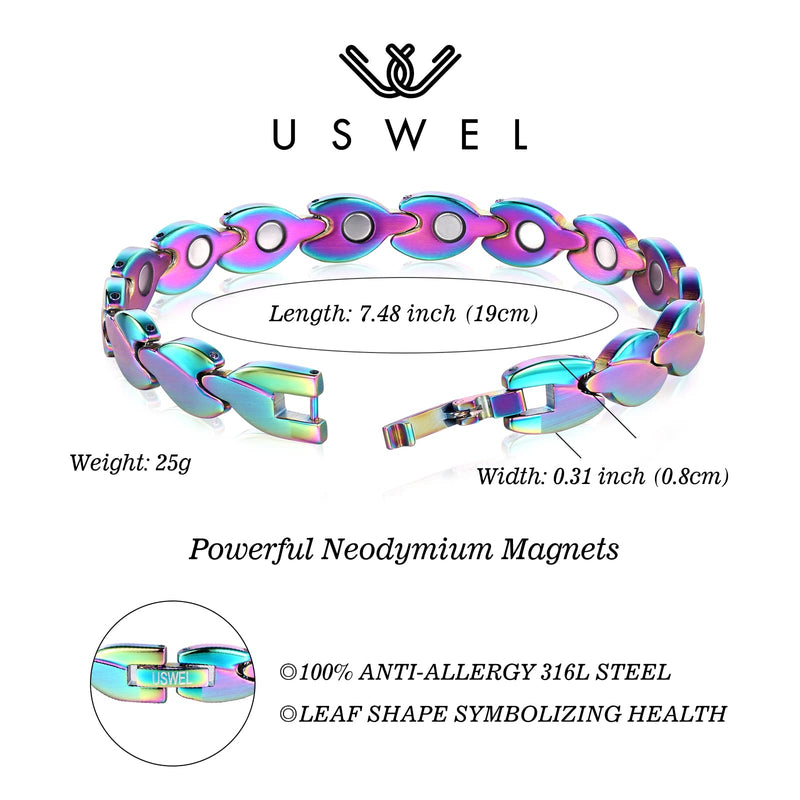 "USWEL Women's Anti-Stress Magnetic Therapy Bracelet | Lymph Magnetic Bracelets for Women - Lymphatic Drainage Detox Jewelry, Magnetic Therapy bracelet for Women "