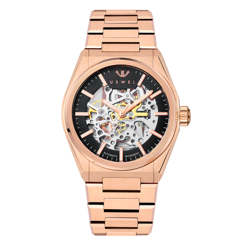 USWEL All Steel Skeleton Automatic Watch for Men 42mm Case and Saphhire Glass 2 Years Warranty （Four colors）
